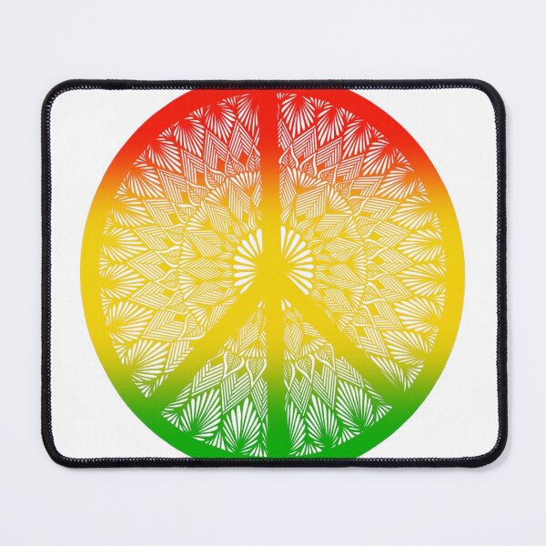 Item preview, Reggae Peace Sign | Rasta art | Reggae Music | Mandala Art | One Love designed and sold by lucysbohodesign.