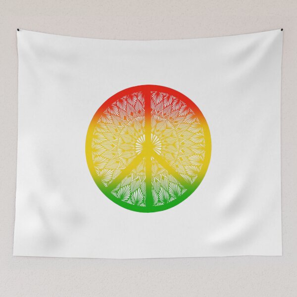 Item preview, Reggae Peace Sign | Rasta art | Reggae Music | Mandala Art | One Love designed and sold by lucysbohodesign.