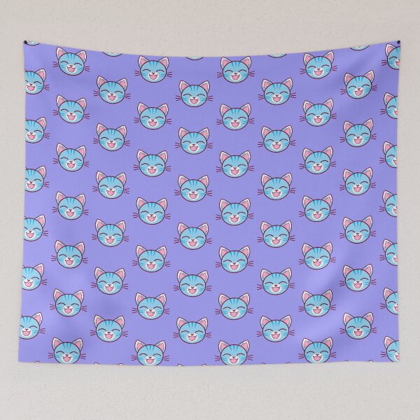 Item preview, Cat Head 4 blue designed and sold by thatsit-itslit.