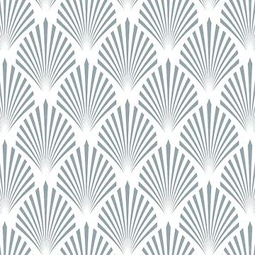 Imagen de la obra Mid-tone Blue and White Scallop Fan Pattern Pairs Graham and Brown 2022 Color of the Year Breathe - Colour Trends - Hue - Shade de ColorOfTheYears