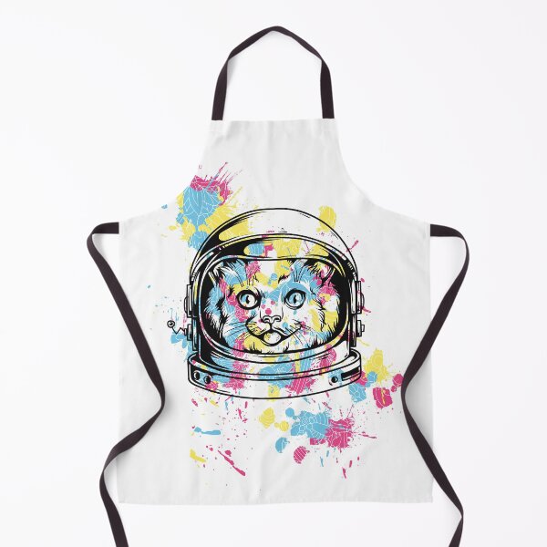 Item preview, Space Galaxy Astronaut Cat white background designed and sold by RafaelLima7.
