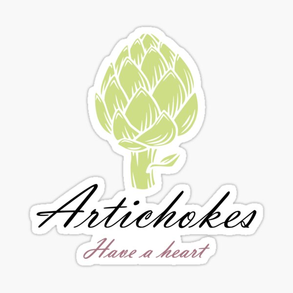 "Artichokes Have A Heart Cute design" Sticker by MooreTees Redbubble