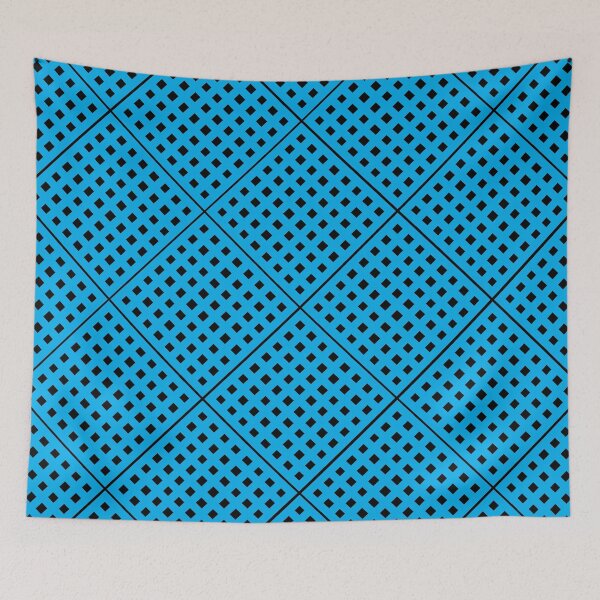 Item preview, Criss Cross Angled Line Pattern in Blue on Black designed and sold by Neil Feigeles.