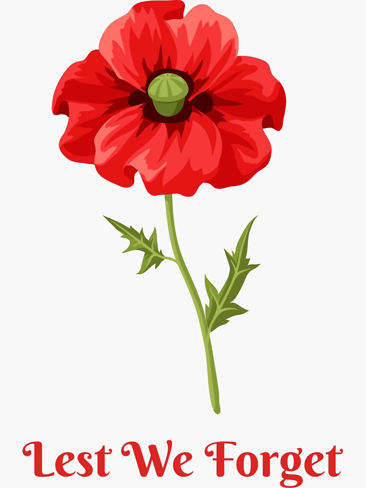 Discover Remembrance Day Poppy Day Sticker