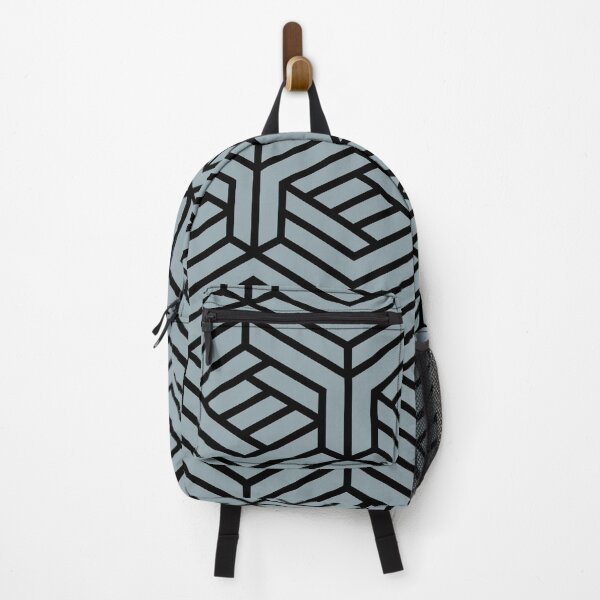 Artikelvorschau, Mid-tone Blue and Black Cube Shape Pattern Pairs Graham and Brown 2022 Color of the Year Breathe - Colour Trends - Hue - Shade entworfen und verkauft von ColorOfTheYears.