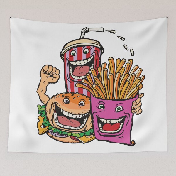 Item preview, Funny Burger cola drink fries potatoes fast food designed and sold by HichamMissiame.