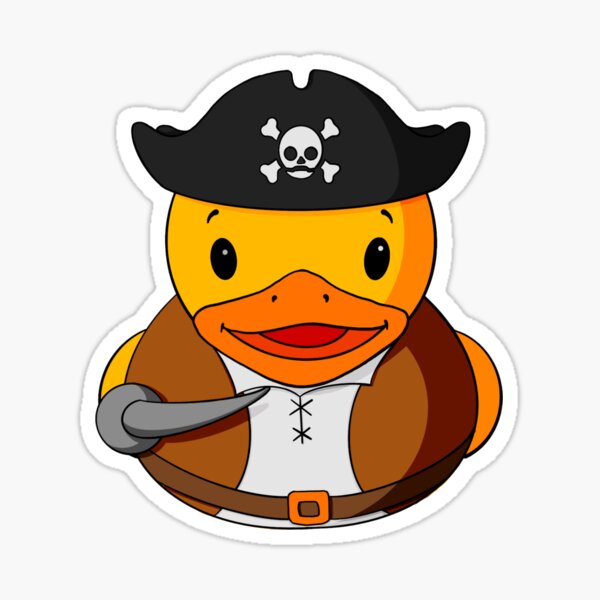 Pirate Rubber Duck Sticker