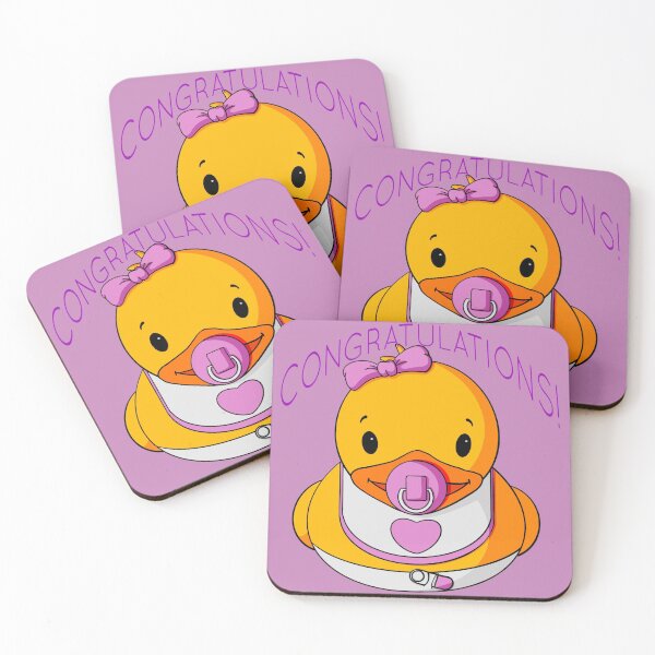 Item preview, Congratulations Baby Girl Rubber Duck designed and sold by Alisha Ober Designs.