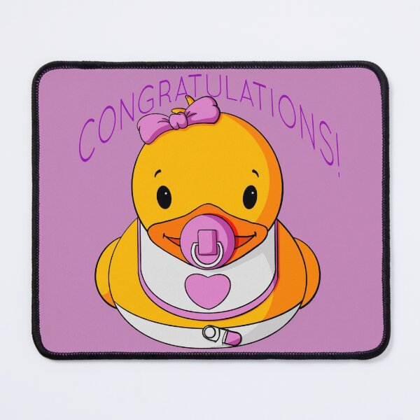 Item preview, Congratulations Baby Girl Rubber Duck designed and sold by Alisha Ober Designs.