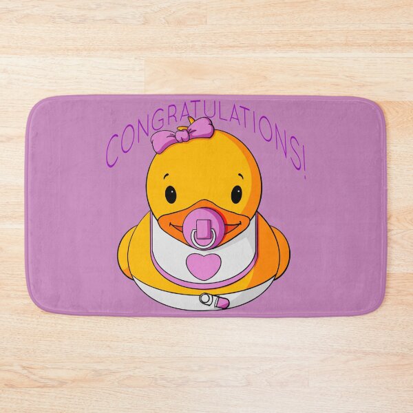 Item preview, Congratulations Baby Girl Rubber Duck designed and sold by Alisha Ober Designs.