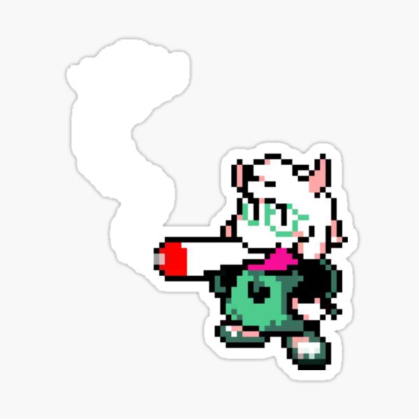 Ralsei Smoking A Fat Blunt Sticker
