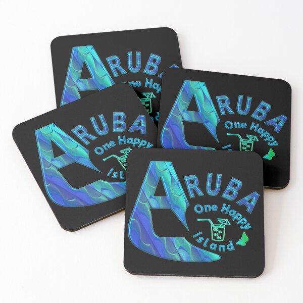 Item preview, ARUBA - A HAPPY ISLAND - DELICIOUS DRINKS AND BUTTERFLIES designed and sold by Ralek.