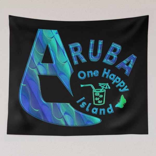 Item preview, ARUBA - A HAPPY ISLAND - DELICIOUS DRINKS AND BUTTERFLIES designed and sold by Ralek.