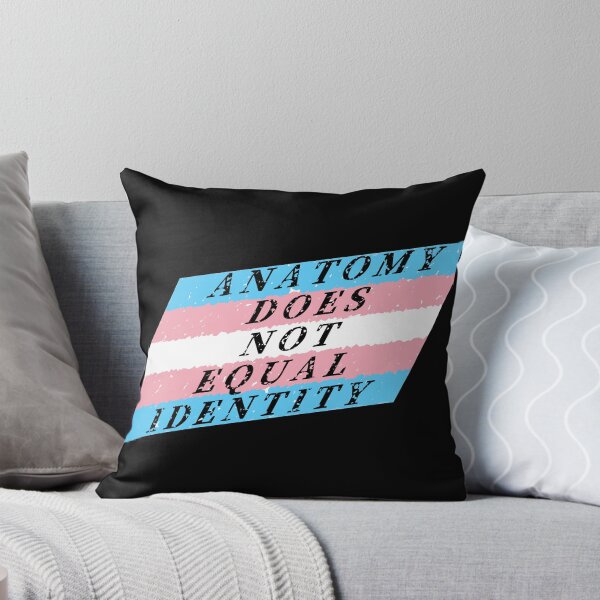Item preview, ANATOMY DOES NOT EQUAL IDENTITY Trans Pride Flag designed and sold by FalcoSkyWolf.