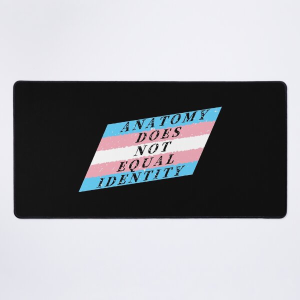 Item preview, ANATOMY DOES NOT EQUAL IDENTITY Trans Pride Flag designed and sold by FalcoSkyWolf.