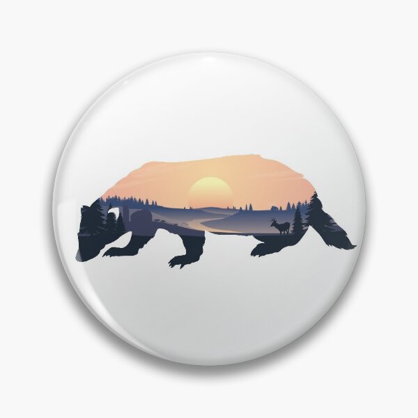 Item preview, Wisconsin Badgerland Landscape Sunset Badger designed and sold by Megan Sundquist.