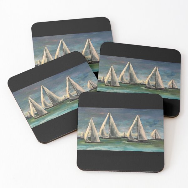Item preview, Black Knights - Sail Boats designed and sold by Julia Michelle Dawson.