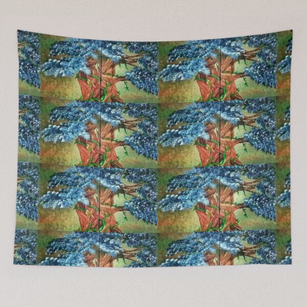 Item preview, Big Twisted blue tree designed and sold by Deanne-Bossell.