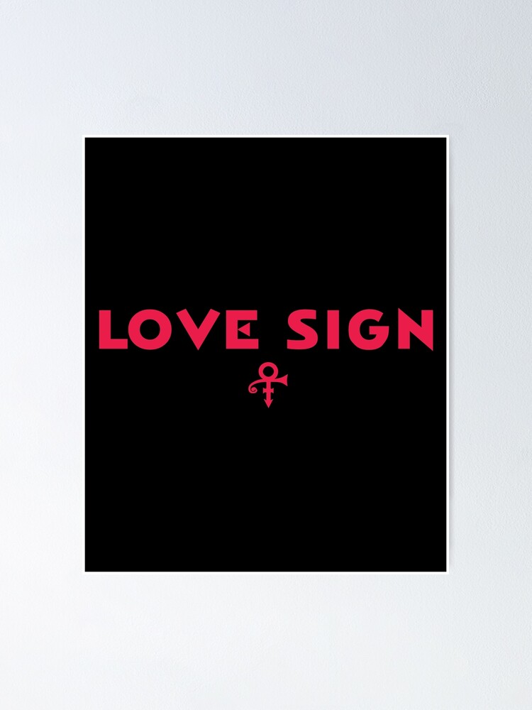 Prince Love Sign Red Poster By Jiaho2020 Redbubble