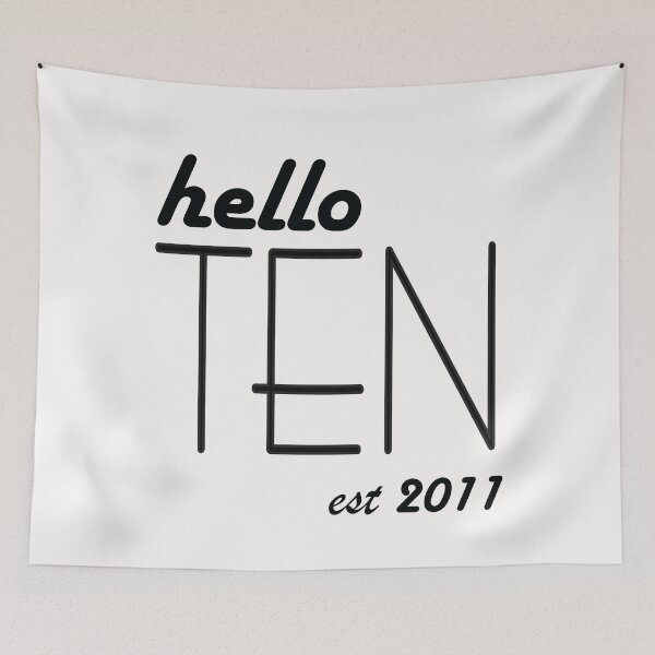 Item preview, Funny Hello Ten Est 2011 Youth 10th Birthday, Birthday Party -10th Birthday , 10th Birthday , Tenth Birthday Gift For Girls-Boys, Birthday Party  designed and sold by FELTA.