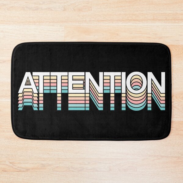 Item preview, attention pastel retro aesthetic modern typography designed and sold by Fashionmonger.