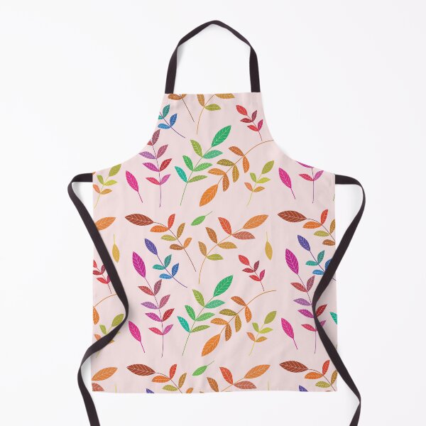 Item preview, Simple colorful minimal leaves pattern in orange, pink and green  designed and sold by Yasminepatterns .