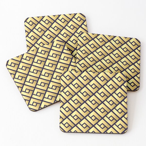Item preview, Abstract geometric gold pattern designed and sold by urban-color.