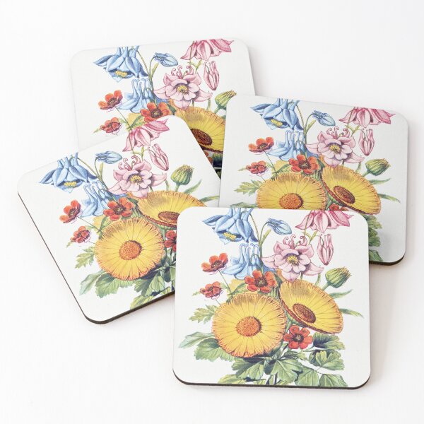 Item preview, Columbine, Yellow Marigold And Pheasant's Eye, Floral Emblems Of Thoughts, By Robert Tyas designed and sold by Yeldiz.