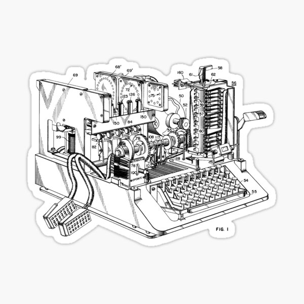 Brevet - Machine de cryptographie SIGABA Sticker