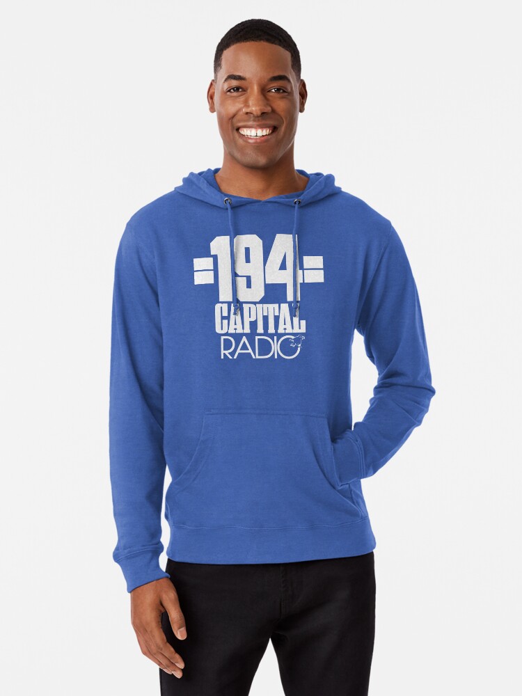 Alternate view of NDVH Capital Radio (1) - white print Lightweight Hoodie