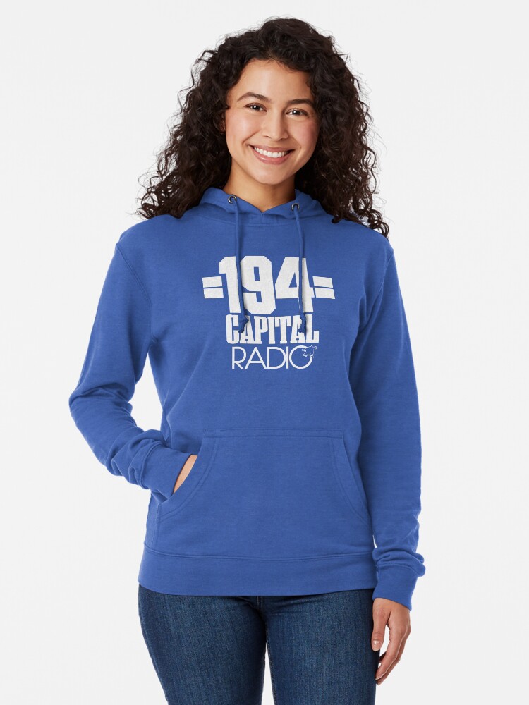 Alternate view of NDVH Capital Radio (1) - white print Lightweight Hoodie