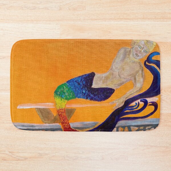 Item preview, Merman Man Mermaid Abstract Painting designed and sold by concettaellis.