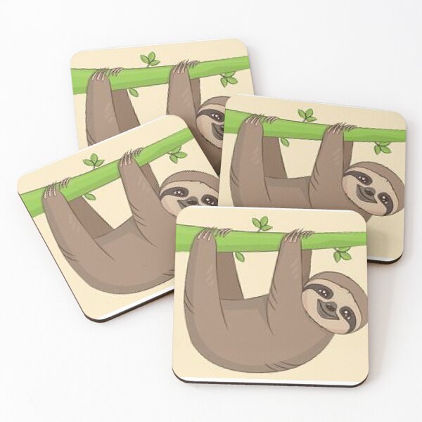 Item preview, Hanging Sloth print on stickers, apparel, accessories, decor     https://lduke47.redbubble.com designed and sold by lduke47.
