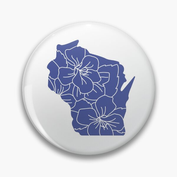 Item preview, Wisconsin State Flower - Wood Violet Linework designed and sold by Megan Sundquist.