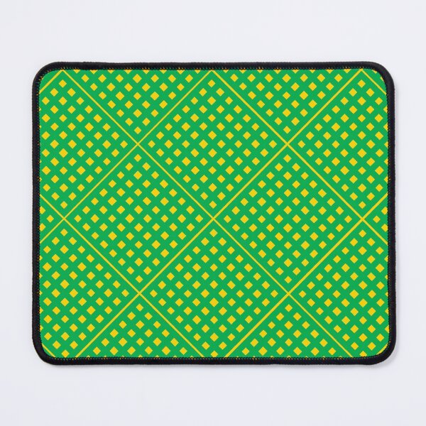 Item preview, Criss Cross Angled Line Pattern in Green on Yellow designed and sold by Neil Feigeles.