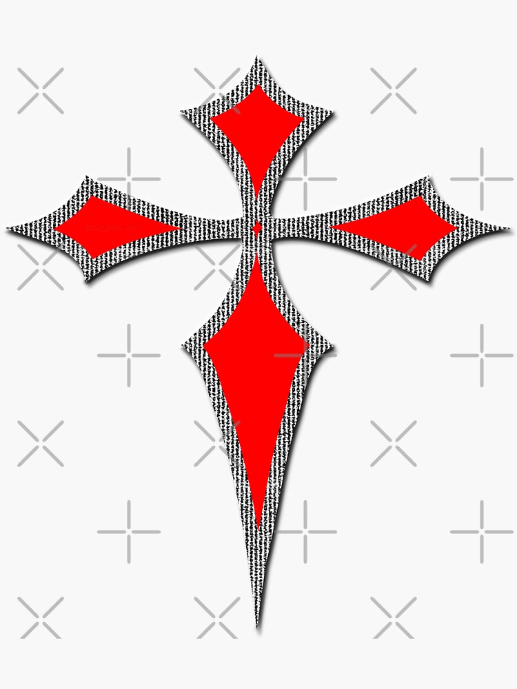 Red Black Texture Dagger Cross by PartnersInTrust