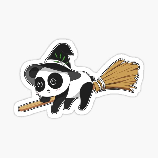 Panda Witch Sticker