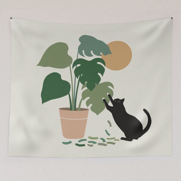 Item preview, Cat and Plant 13: The Making of Monstera designed and sold by ilovedoodle.