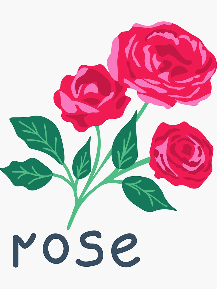 Rose Sticker for Sale by elyomys
