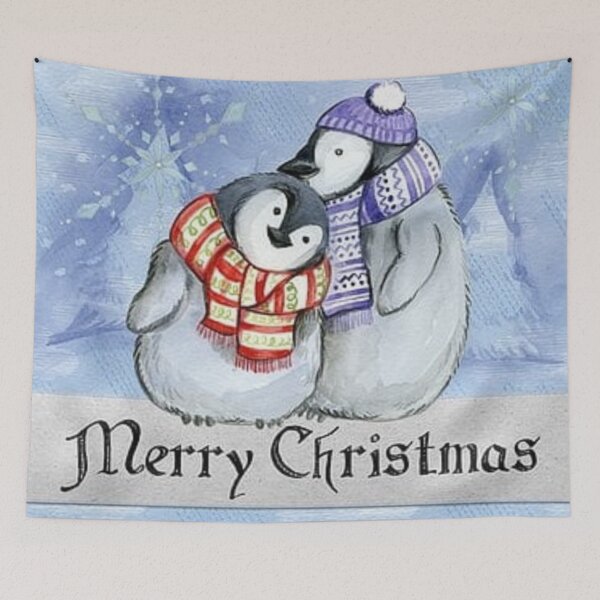 Item preview, Cute Penquin Wishing You A Merry Christmas.  Trending Apparel and Home Decor. designed and sold by lduke47.