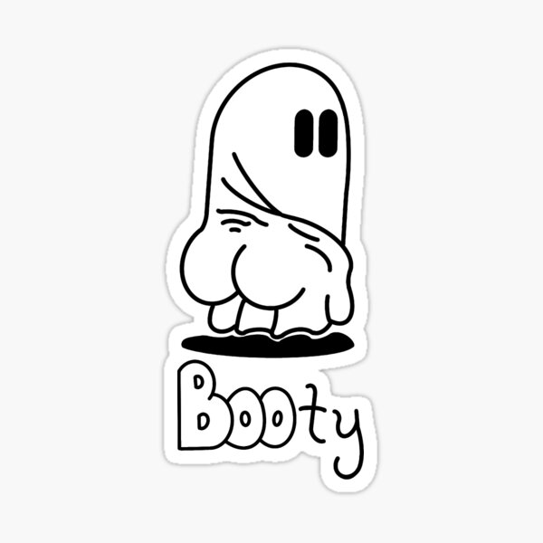 Ghost Booty Sticker For Sale By Emorg Redbubble