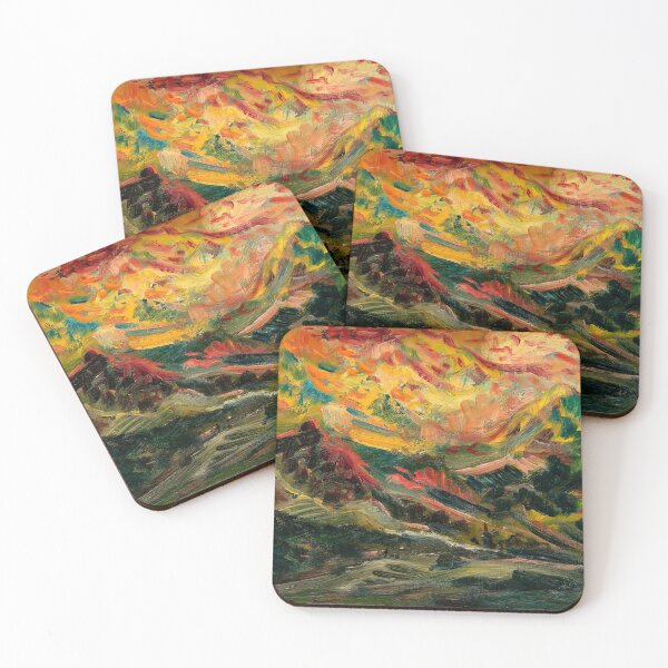 Item preview, "Sunset in the Mountains" a painting by Weisz-Kubincan designed and sold by thalasson.