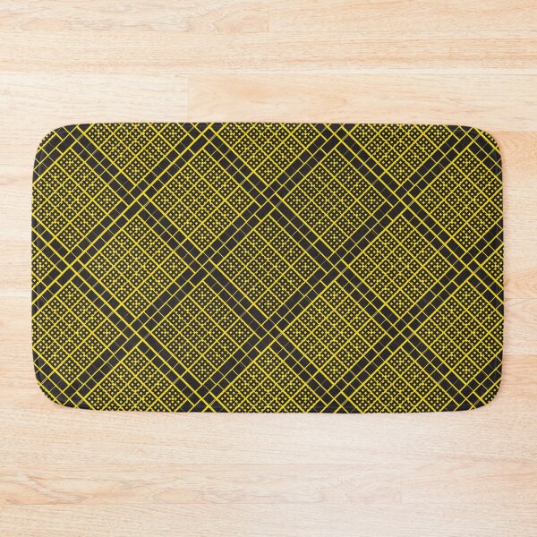 Item preview, Criss Cross Wide Angled Line Pattern in Black and Yellow designed and sold by Neil Feigeles.