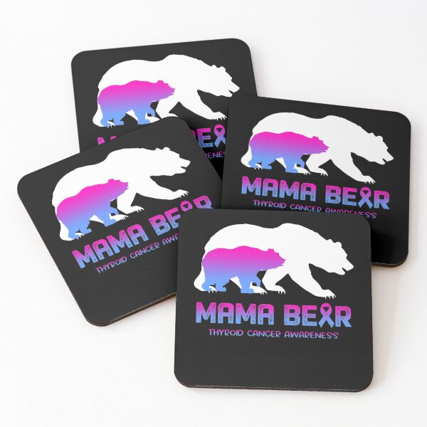 Item preview, Thyroid Cancer Awareness Mama Bear Support Thyroid Cancer designed and sold by Victormoratalla.