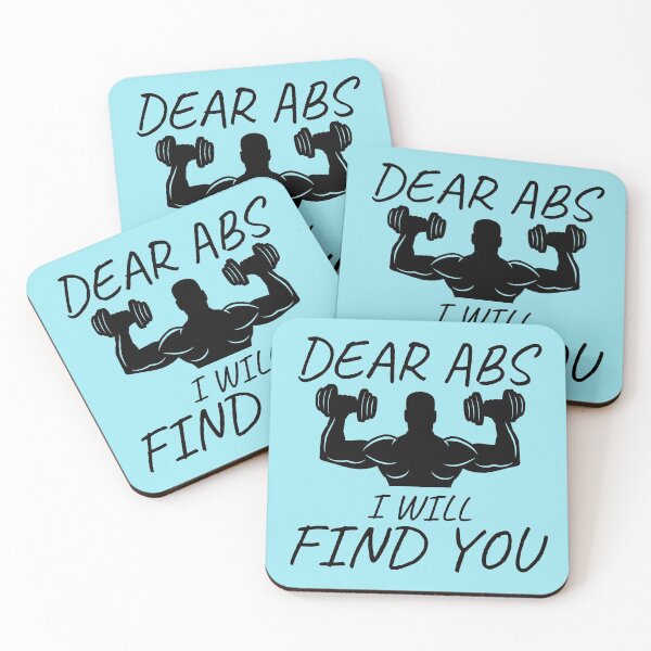Item preview, Dear Abs I Will Find You, Funny, Gym, Fitness, Workout Motivation Quote designed and sold by DesignHouse07.