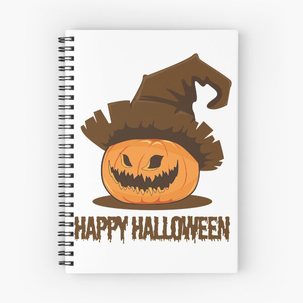 Item preview, Jack O Lantern Pumpkin Face Happy Halloween Witch long brown hat designed and sold by Capiral Bucketlist.