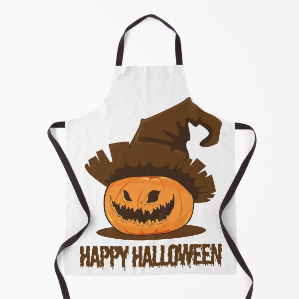 Item preview, Jack O Lantern Pumpkin Face Happy Halloween Witch long brown hat designed and sold by Capiral Bucketlist.