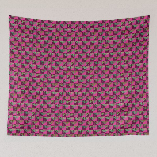Item preview, Red clover checkerboard designed and sold by Liz Plummer.