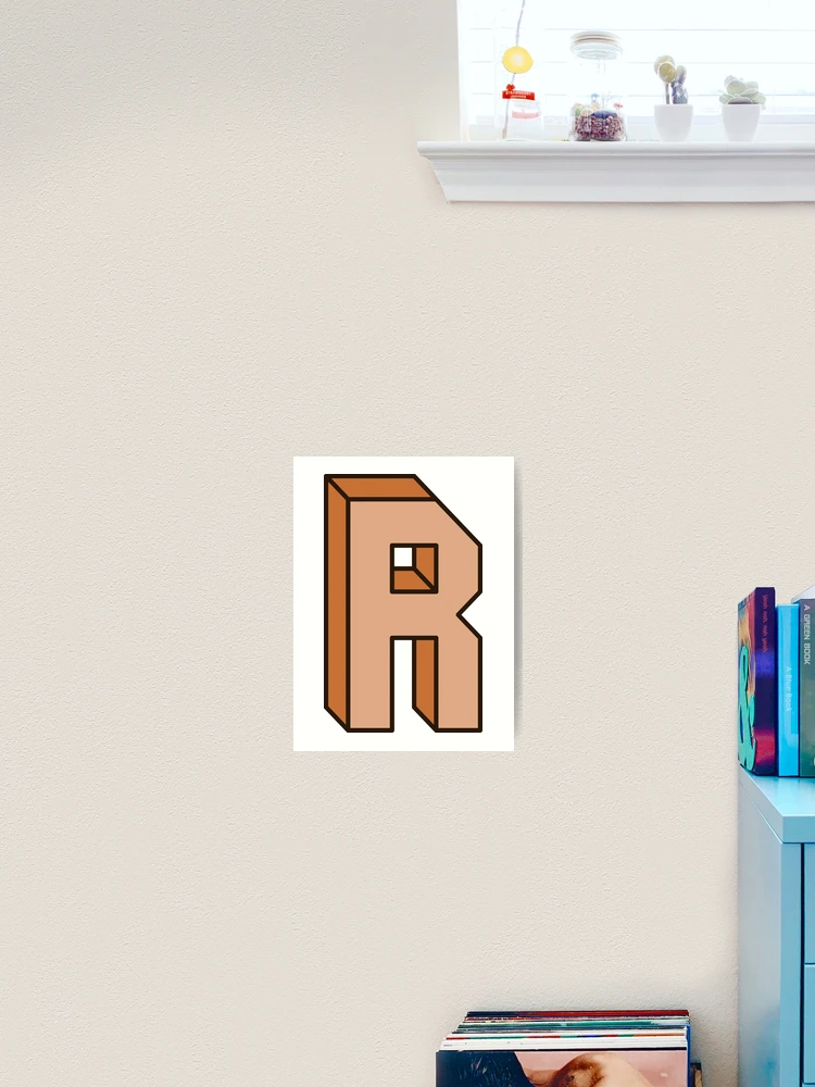 Thumbnail 2 of 3, Art Print, Block Letter R designed and sold by RinozaRose.