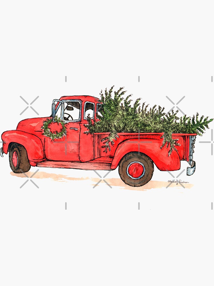 Little Red Christmas Truck by Csieben